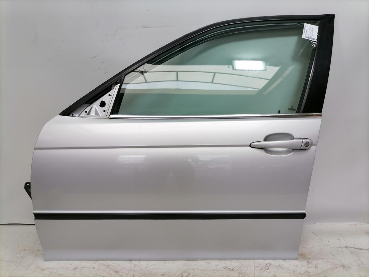 BMW 3er E46 original T&uuml;r vorn links 354 Titansilber Rohbau Bj.2002